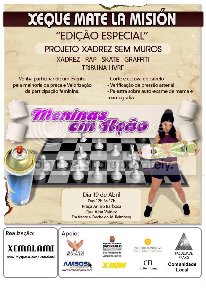 Edi&ccedil;&atilde;o Especial do Projeto Xadrez sem Muros : Meninas em A&ccedil;&atilde;o